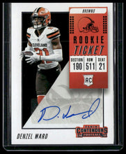 Load image into Gallery viewer, 2018 Panini Contenders #145 Denzel Ward Rookie Ticket Stub
