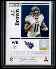 Load image into Gallery viewer, 2022 Panini Encased #SS-AB A.J. Brown Superscribe Signatures Sapphire #/35
