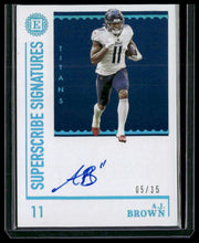 Load image into Gallery viewer, 2022 Panini Encased #SS-AB A.J. Brown Superscribe Signatures Sapphire #/35
