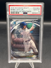 Load image into Gallery viewer, 2020 Bowman Draft #GOG-BW Bobby Witt Jr. Glimpses of Greatness PSA 10

