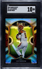 Load image into Gallery viewer, 2020 Panini Select #46 Joe Burrow Silver Prizm SGC 10
