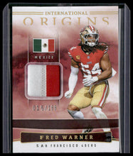 Load image into Gallery viewer, 2025 Panini Origins #IO-FWR Fred Warner International Origins #/199
