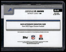 Load image into Gallery viewer, 2025 Topps Chrome #BA-AS Amon-Ra St. Brown Chrome Autographs
