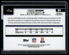 Load image into Gallery viewer, 2025 Topps Chrome #24 Lamar Jackson Green Refractor #/99
