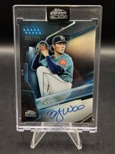 Load image into Gallery viewer, 2026 Topps Chrome Black #CBA-BW Bryan Woo Autographs Blue Refractors #/150
