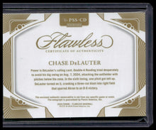 Load image into Gallery viewer, 2024 Panini Flawless #PSS-CD Chase DeLauter Prominent Swatch Signatures #/25
