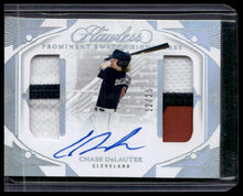 Load image into Gallery viewer, 2024 Panini Flawless #PSS-CD Chase DeLauter Prominent Swatch Signatures #/25
