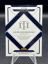 Load image into Gallery viewer, 2025 Panini National Treasures Jacob Misiorowski Treasured Threads Red #/75

