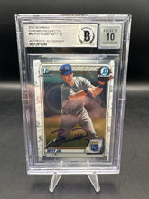 Load image into Gallery viewer, 2020 Bowman #BCP-25 Bobby Witt Jr. Chrome Prospects Beckett Auto 10
