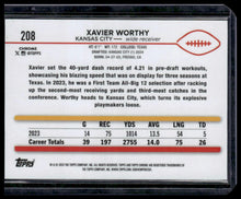 Load image into Gallery viewer, 2024 Topps Chrome #208 Xavier Worthy Gold Wave Refractor #/50
