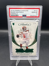 Load image into Gallery viewer, 2018 Panini Flawless #101 Baker Mayfield Emerald PSA 10 #/20
