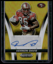 Load image into Gallery viewer, 2025 Panini Prizm Black #FS-VDS Vernon Davis Gold Auto #/10
