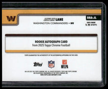 Load image into Gallery viewer, 2025 Topps Chrome #RRA-JL Jaylin Lane Autos Orange Lava Refractor #/25
