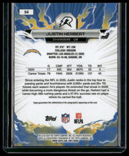 Load image into Gallery viewer, 2025 Topps Resurgence #54 Justin Herbert Signatures Black Static Refractor #/2
