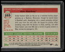Load image into Gallery viewer, 2025 Topps Chrome Platinum #265 Drake Baldwin Gold Wave Refractors #/50
