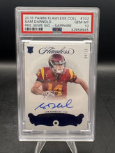 Load image into Gallery viewer, 2018 Flawless Collegiate Sam Darnold Rookie Gems Auto Sapphire #/15 PSA 10
