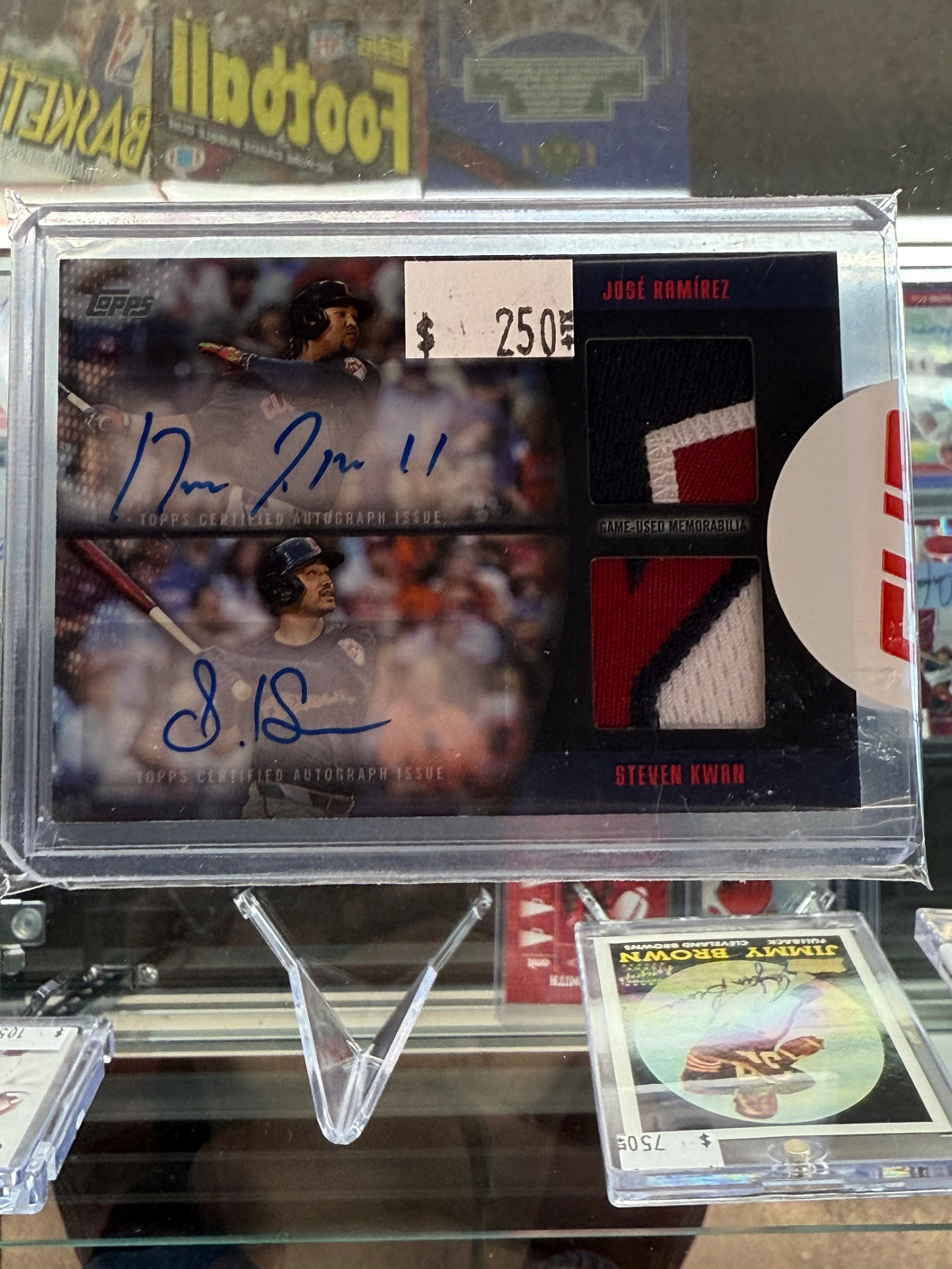 2025 Topps Jose Ramirez Steven Kwan Dual Auto Relic 8/10