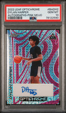 Load image into Gallery viewer, 2022 Leaf Optichrome Autographs #BADH2 Dylan Harper Autograph-Pink Mojo PSA 10
