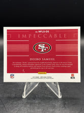 Load image into Gallery viewer, 2019 Panini Impeccable #NFLS-DS Deebo Samuel Silver NFL Shields #/20
