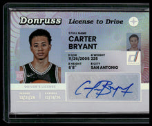 Load image into Gallery viewer, 2025-26 Donruss Carter Bryant  License to Drive Auto #/75
