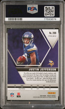 Load image into Gallery viewer, 2020 Panini Mosaic #209 Justin Jefferson Reactive Gold PSA 8
