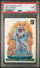 Load image into Gallery viewer, 2024 Donruss Optic #6 Sam LaPorta Downtown! PSA 9
