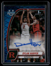 Load image into Gallery viewer, 2024-25 Bowman University Chrome Dylan Harper Autograph Blue Reptilian #/150
