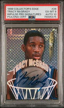 Load image into Gallery viewer, 1998 Collector'S Edge #28 Tracy Mcgrady Impulse Pro Signatures PSA 6 Auto 10
