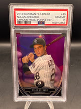 Load image into Gallery viewer, 2013 Bowman Platinum Nolan Arenado Chrome Prospects Purple Refractors PSA 10

