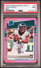 Load image into Gallery viewer, 2020 Donruss Optic #164 Jalen Hurts Pink PSA 9
