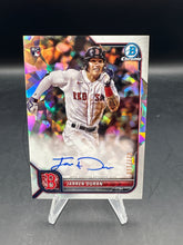 Load image into Gallery viewer, 2022 Bowman Jarren Duran Chrome Rookies Autographs Atomic Refractors #/100
