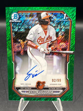 Load image into Gallery viewer, 2026 Bowman Victor Figueroa Chrome Prospects Green Shimmer Refractor #/99
