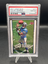Load image into Gallery viewer, 2007 Upper Deck #277 Calvin Johnson Rookie Exclusives Star Rookies PSA 10
