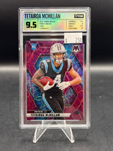 Load image into Gallery viewer, 2025 Panini Mosaic #309 Tetairoa McMillan Purple Scope Titan 9.5
