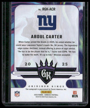 Load image into Gallery viewer, 2025 Donruss #RGK-ACR Abdul Carter Rookie Gridiron Kings Autographs #/25
