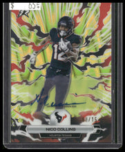 Load image into Gallery viewer, 2025 Topps Resurgence Nico Collins Signatures Lime Green Static Refractor #/15
