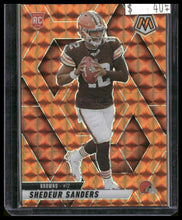 Load image into Gallery viewer, 2025 Panini Mosaic #302 Shedeur Sanders Mosaic Orange #/199

