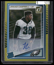 Load image into Gallery viewer, 2025 Donruss #343 Jihaad Campbell Rated Rookies Autographs Gold #/25

