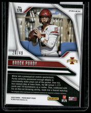 Load image into Gallery viewer, 2025 Panini Prizm Draft Picks #176 Brock Purdy Prizms Gold Flash #/49
