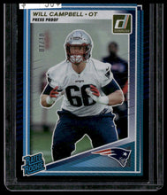 Load image into Gallery viewer, 2025 Donruss #345 Will Campbell Press Proofs Black #/10
