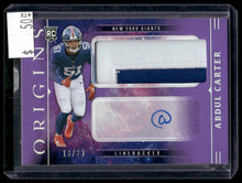 Load image into Gallery viewer, 2025 Panini Origins Abdul Carter Rookie Jumbo Patch Autographs Purple #/23
