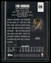 Load image into Gallery viewer, 2003-04 Finest #129 Tim Duncan Game-Worn Jersey #/999
