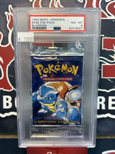 Load image into Gallery viewer, 1999 Pokemon Base Set Pack Base Foil Pack Blastoise PSA 8

