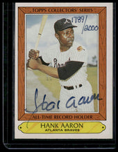Load image into Gallery viewer, 1985 Topps Woolworth All Time Record Holders #1 Hank Aaron Autograph #/2,000
