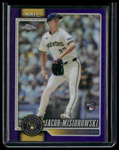 Load image into Gallery viewer, 2026 Topps Chrome #196 Jacob Misiorowski Purple Refractors #/75
