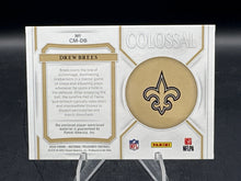 Load image into Gallery viewer, 2020 Panini National Treasures #CM-DB Drew Brees Colossal Materials Prime #/25
