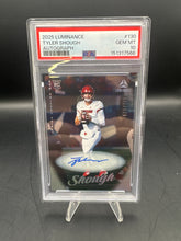 Load image into Gallery viewer, Tyler Shough 2025 Luminance Auto 629/700 Saints Rookie Graded Card PSA 10
