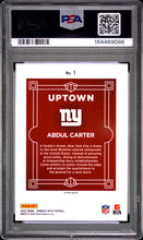Load image into Gallery viewer, 2025 Panini Donruss Optic Uptown #1 Abdul Carter PSA 8

