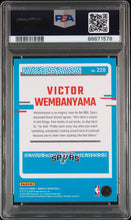Load image into Gallery viewer, 2023 Panini Donruss #220 Victor Wembanyama Holo Green Laser PSA 9
