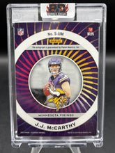 Load image into Gallery viewer, 2024 Panini Illusions #S-JJM J.J. McCarthy Superlatives Red #/49
